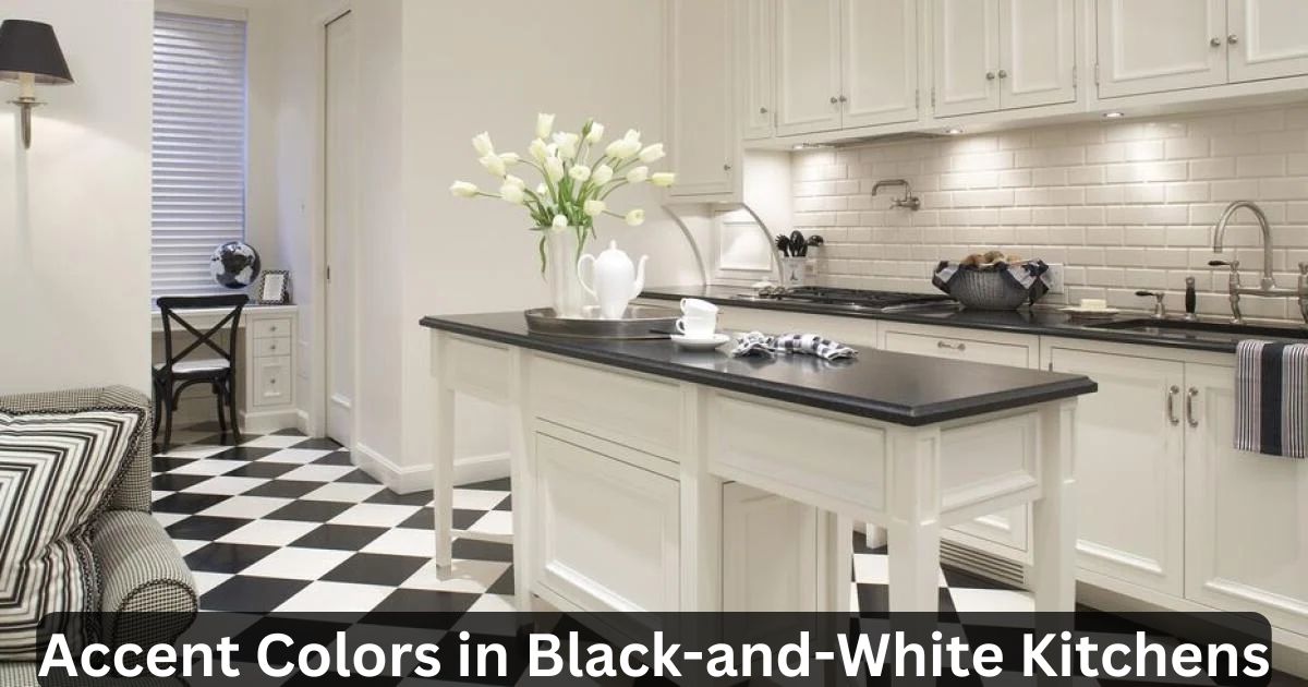 Accent Colors in Black-and-White Kitchens