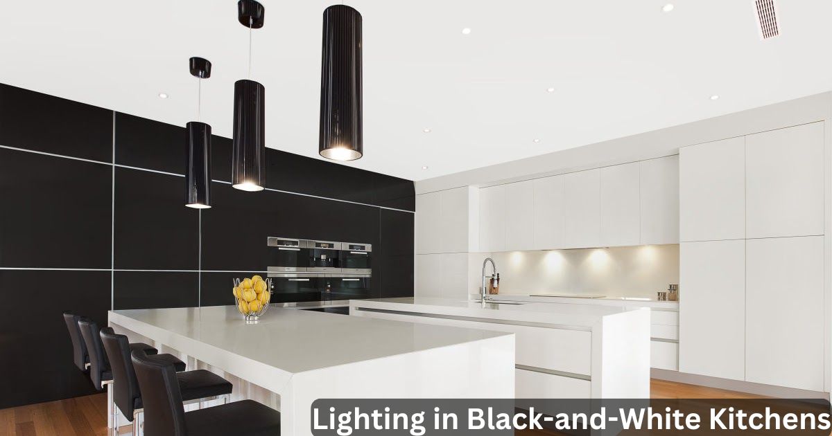 Lighting in Black-and-White Kitchens