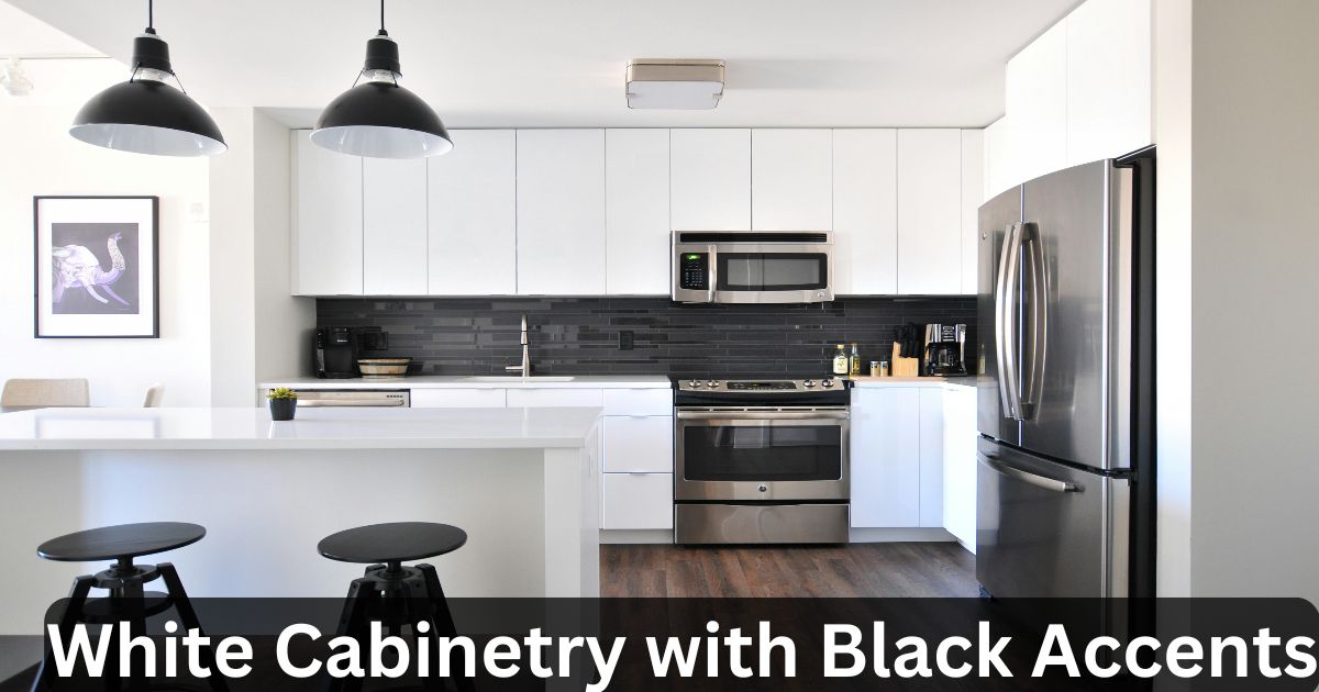 White Cabinetry with Black Accents